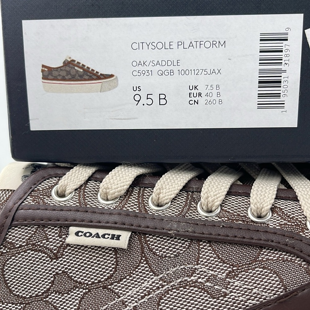 Coach Men's CITYSOLE PLATFORM Sneakers 
OAK/SADDLE
C5931 QGB 10011275JAX - Picture 16 of 16